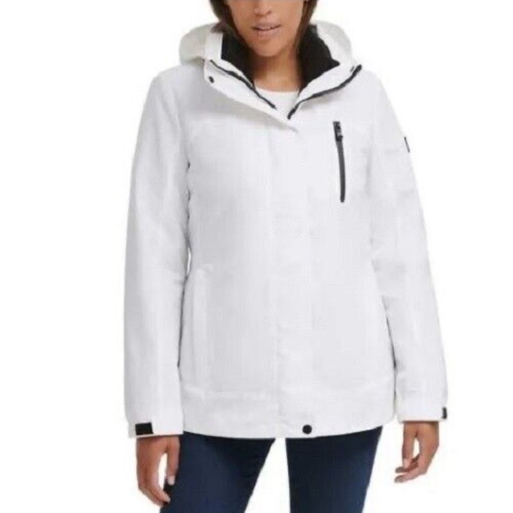 NWT Calvin Klein Jeans Ladies' 3-in-1 Systems Jacket White small
